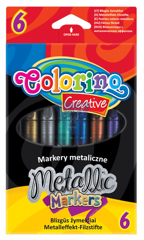 Markery Colorino Kids metalizowane 6 kolorów