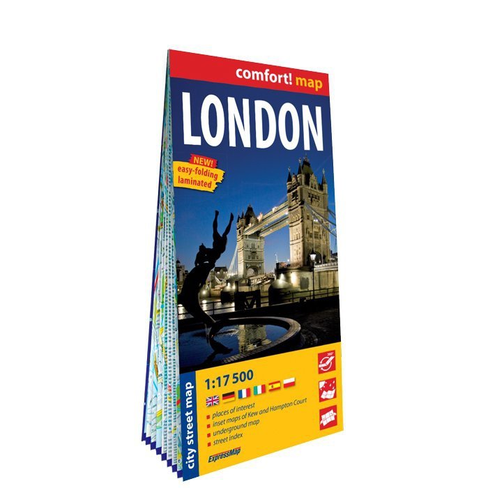 London city street map 1:17 500 laminat 2024