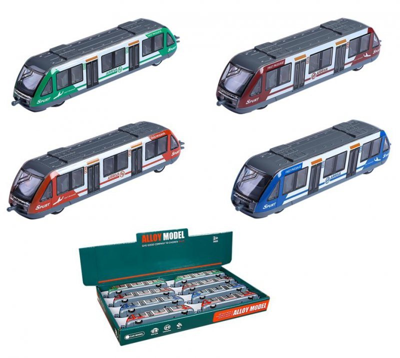 Pociąg metalowy z funkcją pull back 1szt.mix