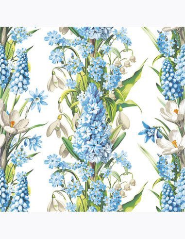 Serwetki DAISY Lunch SD 330x330 Kwiaty niebieskie 009401