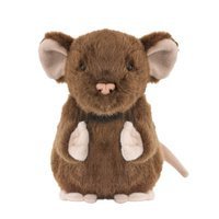 Maskotka ZOO Mysz brązowa 13cm