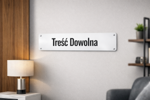 Personalizowana tabliczka informacyjna aluminiowa 40x10 cm z własnym napisem