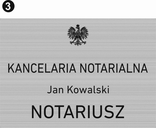 Tablica dla kancelarii notarialnej wzór 3