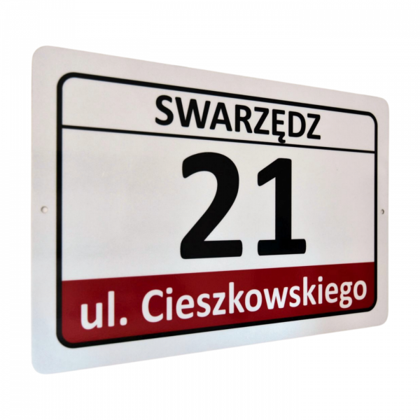 Tablica adresowa z nazwą miejscowośći 30/20cm odblaskowa