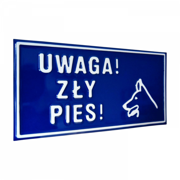 Tabliczka zły pies 31/16cm