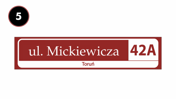 Tabliczka z nazwą ulicy