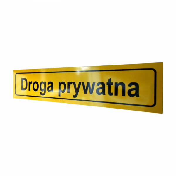 Tablica droga prywatna