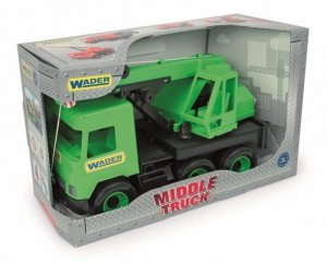 Dźwig zielony 38 cm Middle Truck w kartonie