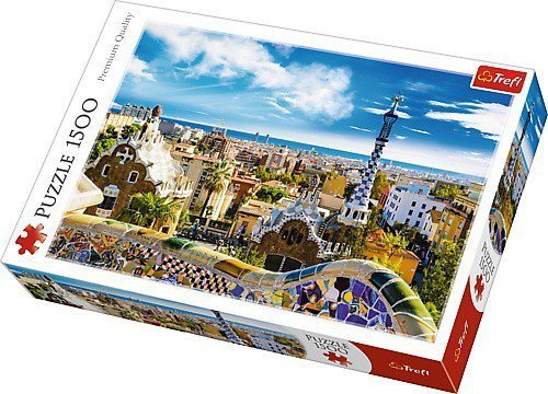 Puzzle 1500 elementów Park Guell, Barcelona