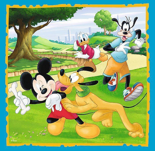 Puzzle 3w1 Myszka Miki - Z przyjaciółmi