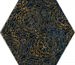 Paradyż Urban Colours Blue Inserto Szklane Heksagon A 17,1x19,8