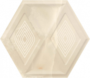 Paradyż Illusion Beige Heksagon Struktura Ściana Połysk 19,8x17,1