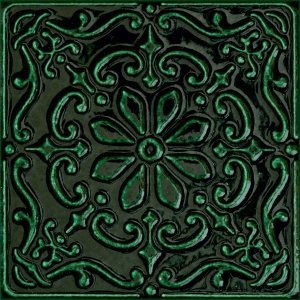 Ceramika Tubądzin Tinta Green Dekor 14,8x14,8