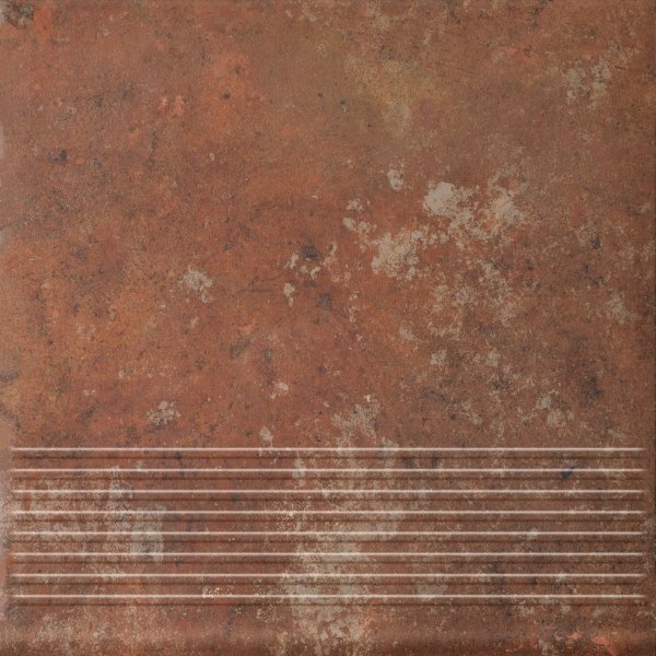 Paradyż Arteon Rosso Stopnica prosta 30x30