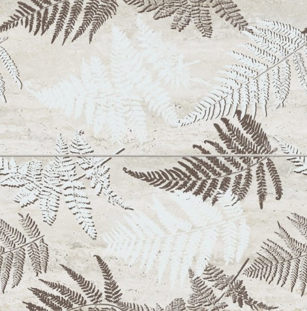 Domino Terrane leaves Dekor 2-elementowy 61,8x60,8