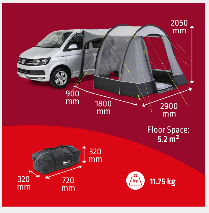Przedsionek Kampa Trip AIR 2,9 m