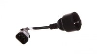 Przedłużacz kabla zasilającego IEC 320 C14->SCHUKO(F) 20cm czarny CA-C14E-10CC-0018-BK