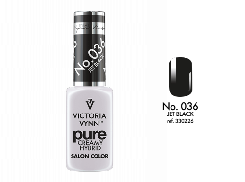 Kremowy Lakier Hybrydowy PURE kolor:  No 036 Jet Black