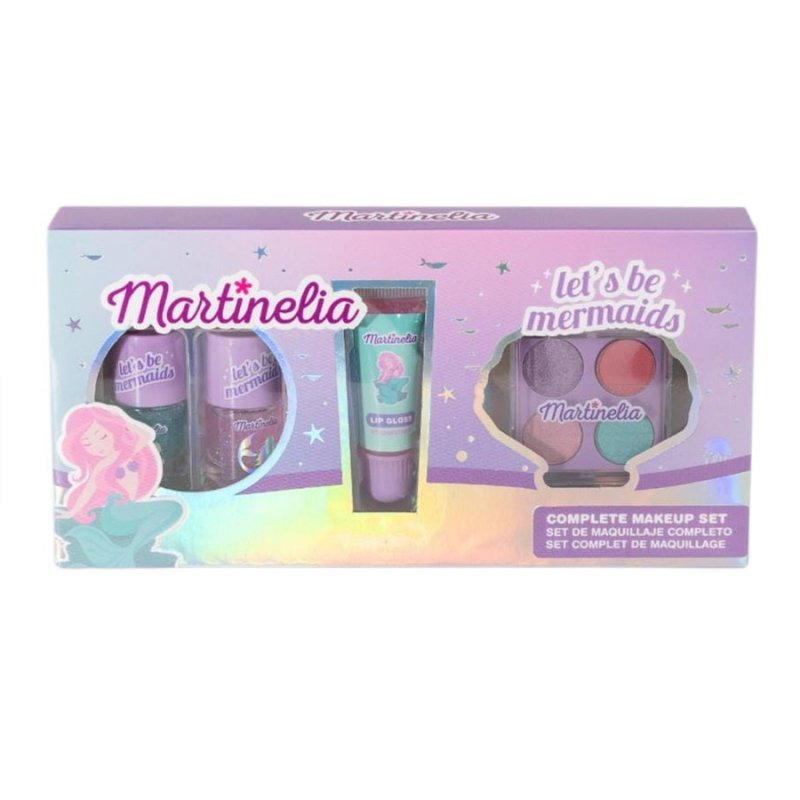 Martinelia Let&#039;s Be Mermaids Makeup Set zestaw paletka cieni do powiek + lakier do paznokci 2szt. + błyszczyk do ust