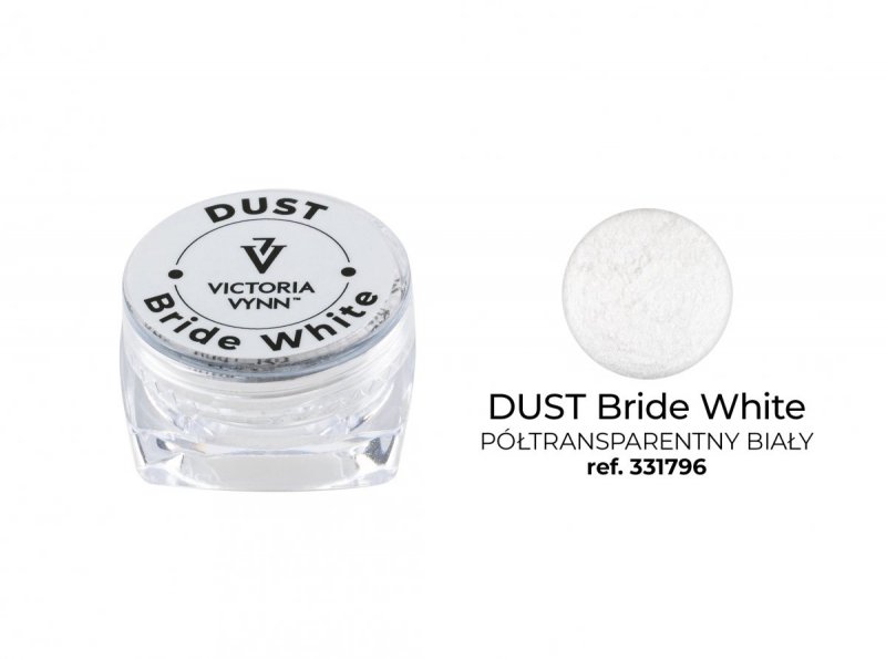  DUST: Bride White - Pyłek do zdobień półtransparentna biel z efektem „wet look"