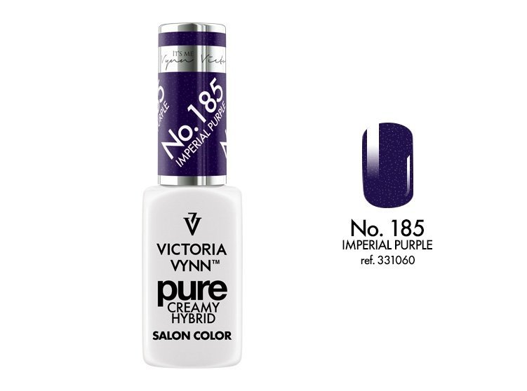  Kremowy Lakier Hybrydowy PURE kolor:  No 185 Imperial Purple