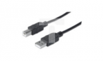 Kabel USB 2.0 A-B M/M 1M Czarny HI-SPEED USB-A/USB-B, MHT 306218