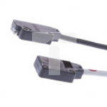 Czujnik optyczny bariera świetlna 4,5x10x14mm Sn 0.5m 12-24 V DC PNP NO kabel 2 m PVC IP67 plastik PET OYQ40103