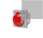 Gniazdo izolacyjne tablicowe skośne 5P 32A 250/400V czerwone IP44 2642 - 420