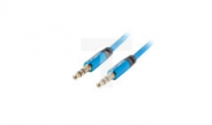 Kabel stereo minijack (M) - minijack (M) 2m niebieski PREMIUM LANBERG