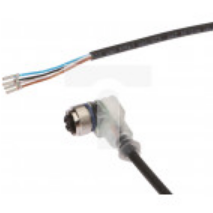 Kabel konfekcjonowany jednostrony złącze M12 żeńskie 4-pinowe kątowe wolny koniec przewodu 4x0,34mm² 5m PUR IP67 wskaźnik LED VK