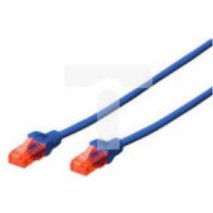 Kabel krosowy (patch cord) RJ45-RJ45 kat.6 U/UTP AWG 26/7 PVC 10m niebieski DK-1612-100/B