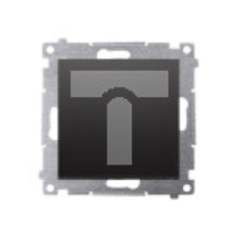 Simon 54 Przycisk pojedynczy rozwierny bez piktogramu (moduł) 10AX 250V szybkozłącza, czarny mat DPR1.01/49