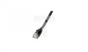 Kabel krosowy patchcord płaski UTP 5m Cat.6A czarny / EFB