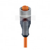 Kabel konfekcjonowany jednostronnie M12 4-pinowy złącze żeńskie proste pomarańczowy PVC RKT/LED F 4-07/5 M