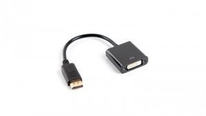 Adapter DisplayPort M - DVI-D (24+5) F, czarny 10cm AD-0007-BK