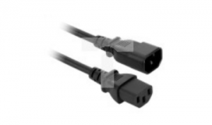 Kabel zasilający AK-PC-03A przedłużacz IEC C13 / C14 250V/50Hz 1.8m AK-PC-03A