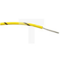 Przewód jednożyłowy linkowy, 0,5 mm², 16/0,2 mm, 20 AWG, PVC, 1 kV AC, Czarny/Żółty, dł. 100m, RS PRO