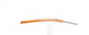 Przewód jednożyłowy linkowy, 0,5 mm², 16/0,2 mm, 20 AWG, PVC, 1 kV AC, Pomarańczowy/Czerwony, dł. 100m, RS PRO