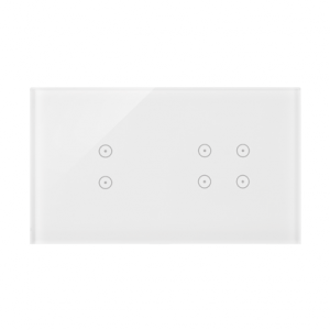 Simon Touch ramki Panel dotykowy S54 Touch, 2 moduły, 2 pola dotykowe pionowe + 4 pola dotykowe, biała perła DSTR234/70