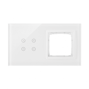 Simon Touch ramki Panel dotykowy S54 Touch, 2 moduły, 4 pola dotykowe + 1 otwór na osprzęt S54, biała perła DSTR240/70