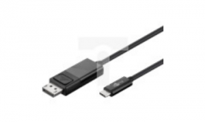 Kabel przejściowy USB-C™ DisplayPort 4k 60 Hz, 1,20 m, czarny 79295