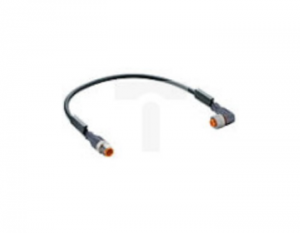 Kabel konfekcjonowany obustronnie M12 4-pinowy męskie proste żeńskie złącze kątowe czarny PUR RST 4-RKWT 4-225/2 M