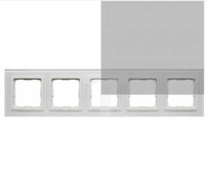 VENA2 Ramka pięciokrotna szkło Xglass akrylowe białe + biały 5204185