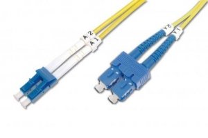 Patch cord światłowodowy LC/SC duplex SM 9/125 OS2 LSOH 2m DK-2932-02