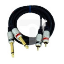 Kabel audio 2xwt.Jack 6,3 mono/2xwt.RCA MK50 10m