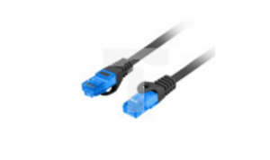 Kabel krosowy patchcord S/FTP kat.6A LSZH CCA czarny 0,5m