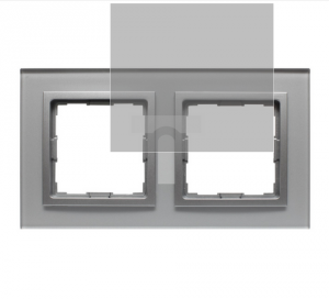 VENA2 Ramka podwójna szkło Xglass akrylowe srebrny + aluminum 5240182