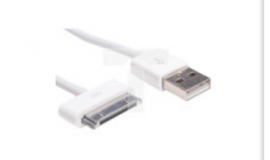Kabel USB AK-USB-08 USB A (m) / Apple 30 pin (m) ver. 2.0 1.0m AK-USB-08