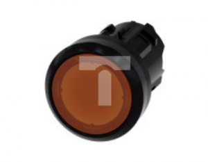 Przycisk podświetlany 22mm okrągły tworzywo bursztynowy płaski z samopowrotem 3SU1001-0AB00-0AA