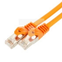Patchcord S/FTP kat.7 PiMF kabel sieciowy LAN 2x RJ45 PoE pomarańczowy 15m NEKU
